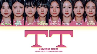 Lirik Universe Ticket TT (oleh TWICE) (Lirik Kode Warna)