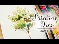 How to paint a tree easy in watercolor