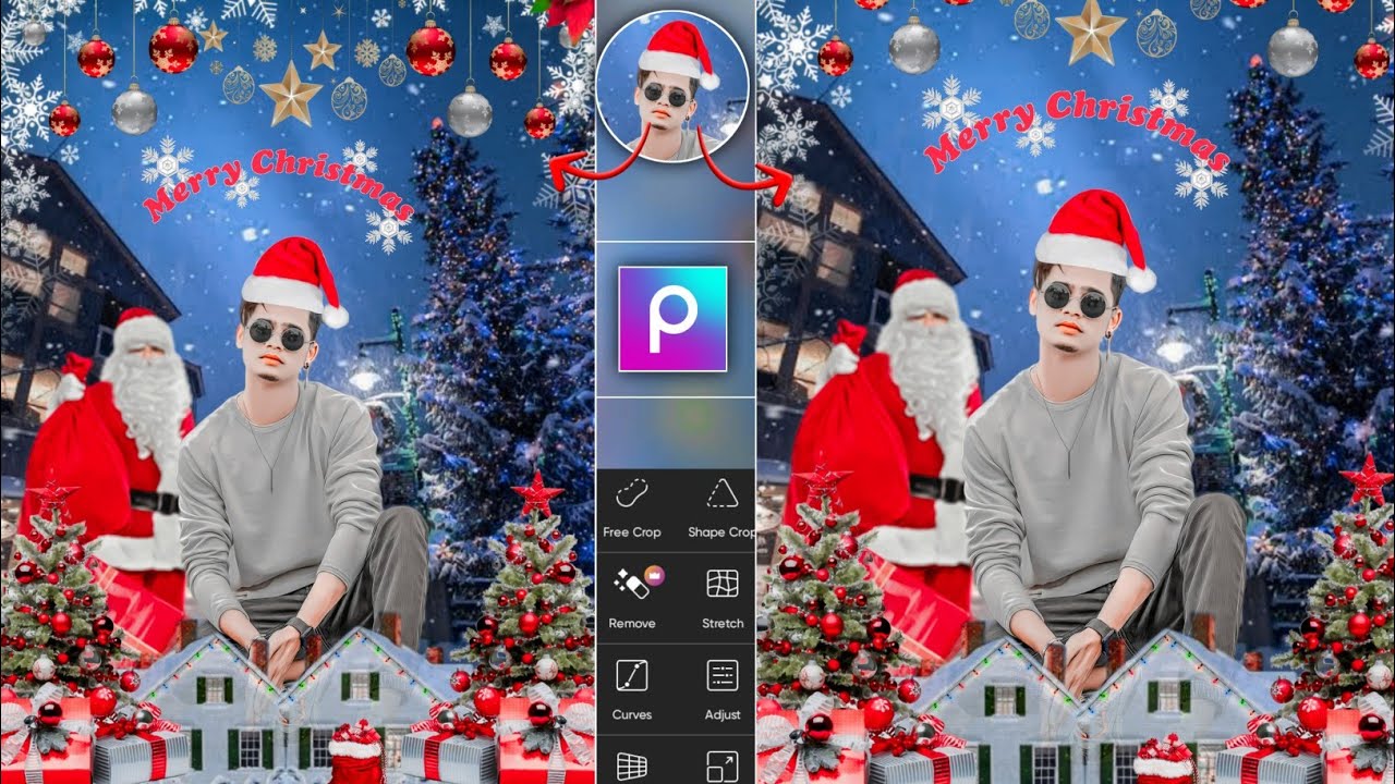 Christmas photo editing 2022 || Christmas photo editing in picsart || Merry christmas photo editing