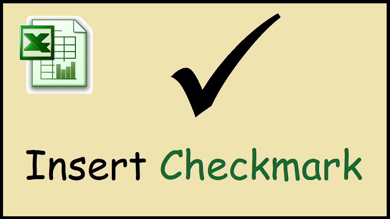 เครื่องหมายถูก เอ็กเซล  Update New  How to type checkmark symbol in Excel