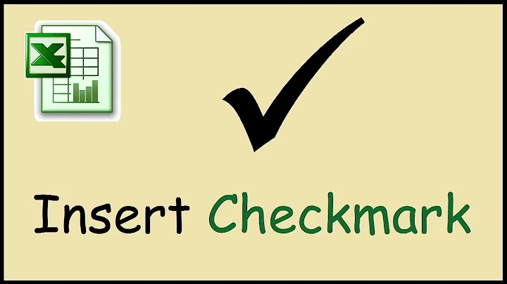 How to type checkmark symbol in Excel
