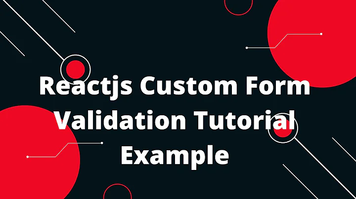 React js Custom Form Validation Tutorial Example