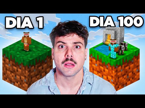 SOBREVIVI 100 DIAS NO MINECRAFT SÓ COM 1 BLOCO