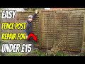 Repair a broken fence post  super easy and fast 