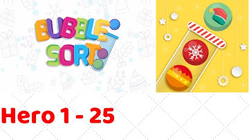 Bubble Sort Color Puzzle Game Level 3-1 to 3-25 Walkthrough (iOS - Android)