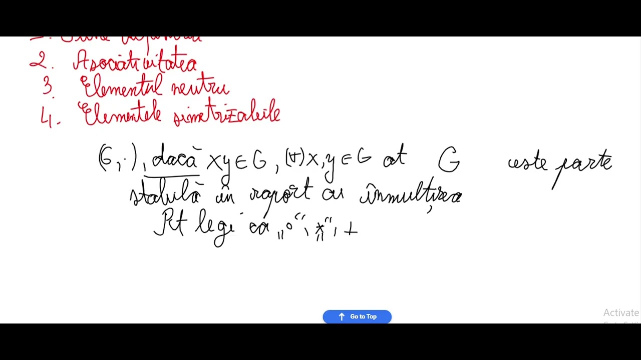 Matematica Bac-Grupuri de matrice