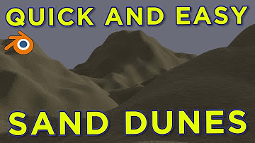 Making Sand Dunes in BLENDER Tutorial