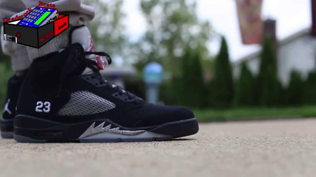 air jordan retro 5 black metallic silver