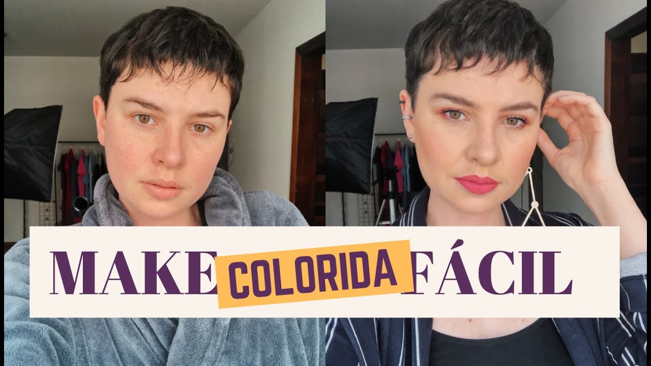 COMO FAZER MAKE FÁCIL COM LÁPIS COLORIDO