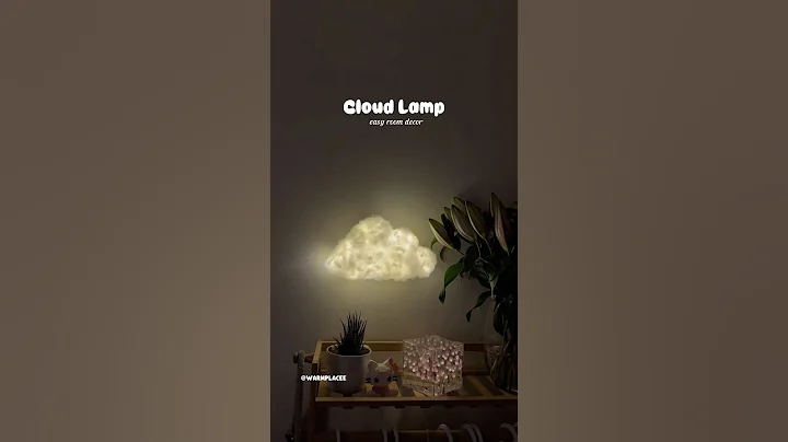 DIY Cloud Lamp ☁️Easy room decor idea💡 thumbnail
