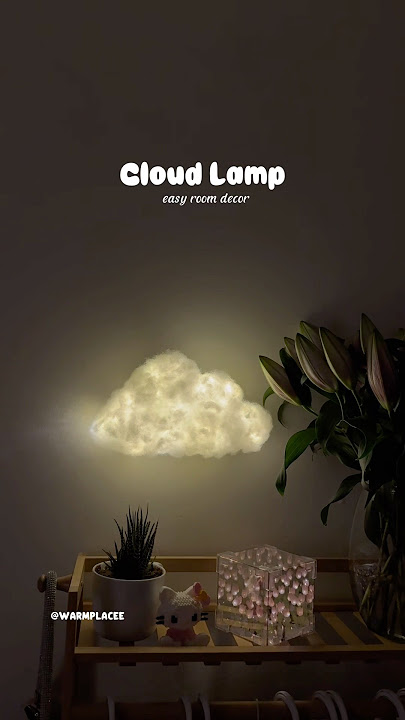 DIY Cloud Lamp ☁️Easy room decor idea💡