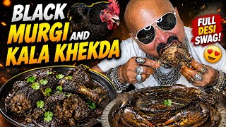 India's Most Unique Black Chicken Thali! 🔥