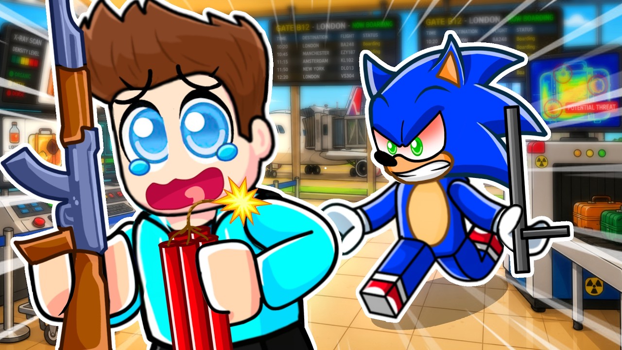 I ATTACKED AIRPORT TO TROLL NOOB SECURITY GUARDS IN ROBLOX !!