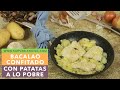 BACALAO CONFITADO CON PATATAS. A LO POBRE | Receta saludable de bacalao con patatas | Bacalao fácil