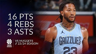 Derrick Rose 16 pts 4 rebs 3 asts vs Nuggets 23/24 season