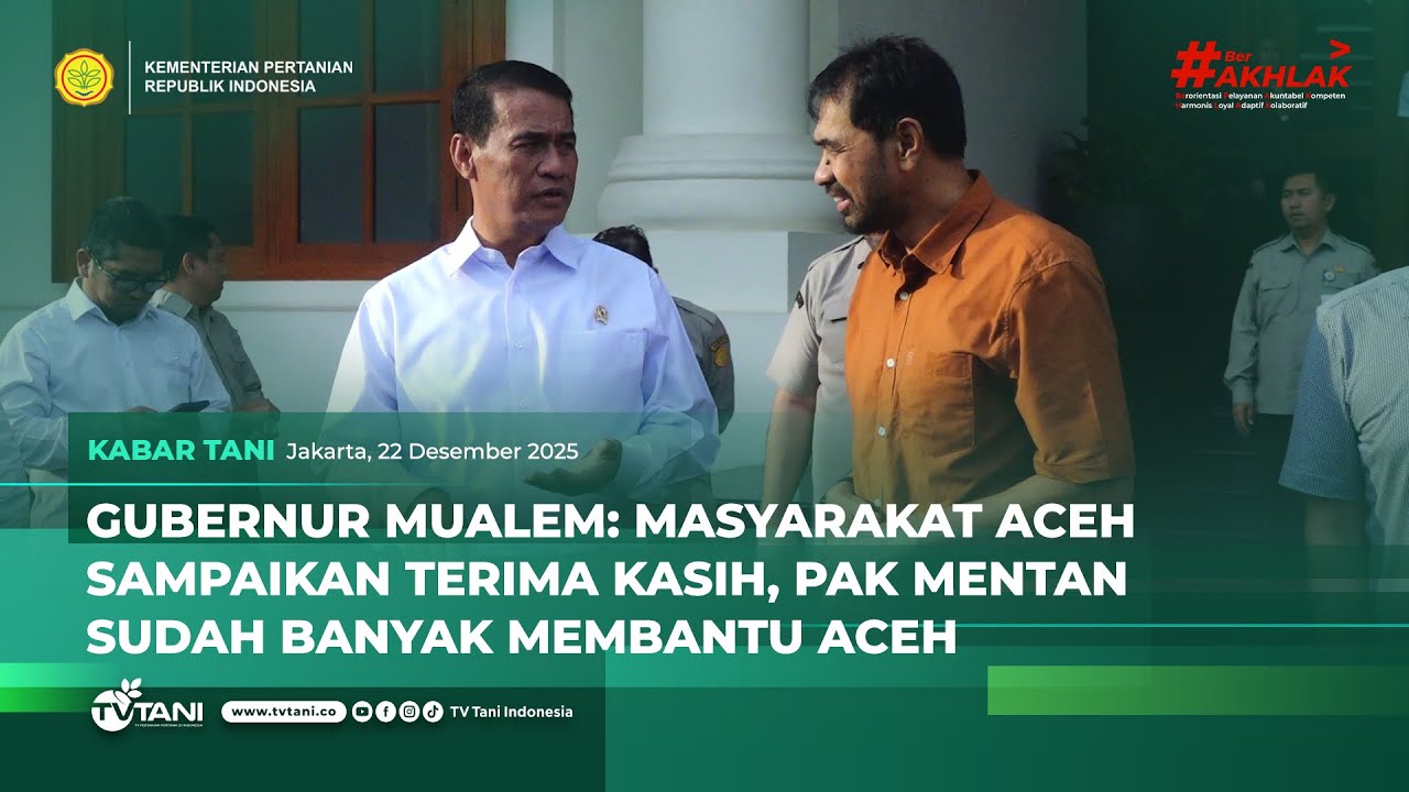 Terima Gubernur Mualem, Mentan Tegaskan Komitmen Pemulihan Pertanian di Aceh