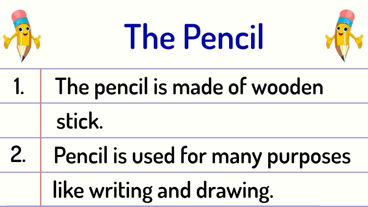 i pencil essay