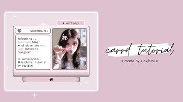cute & interactive carrd tutorial — © iKissChris, wonyologist