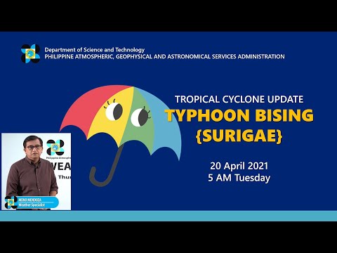 Press Briefing: Typhoon  "#BISINGPH" Tuesday, 5 AM April 20, 2021