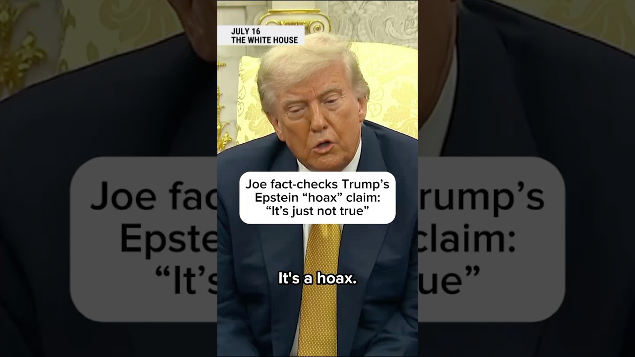 Joe fact-checks Trump's Epstein 'hoax' claim: 'it's just not true'