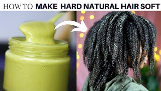 HOW TO  PERMANENTLY SOFTEN  YOUR HARD NATURAL HAIR screenshot 4