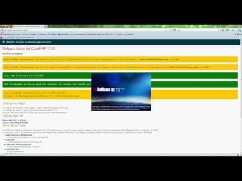 #1 Cakephp Tutorial Einrichtung Cake+Xampp