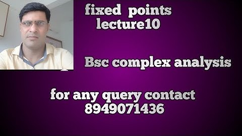 fixed points of a bilinear transformation, conformal mapping lecture 10