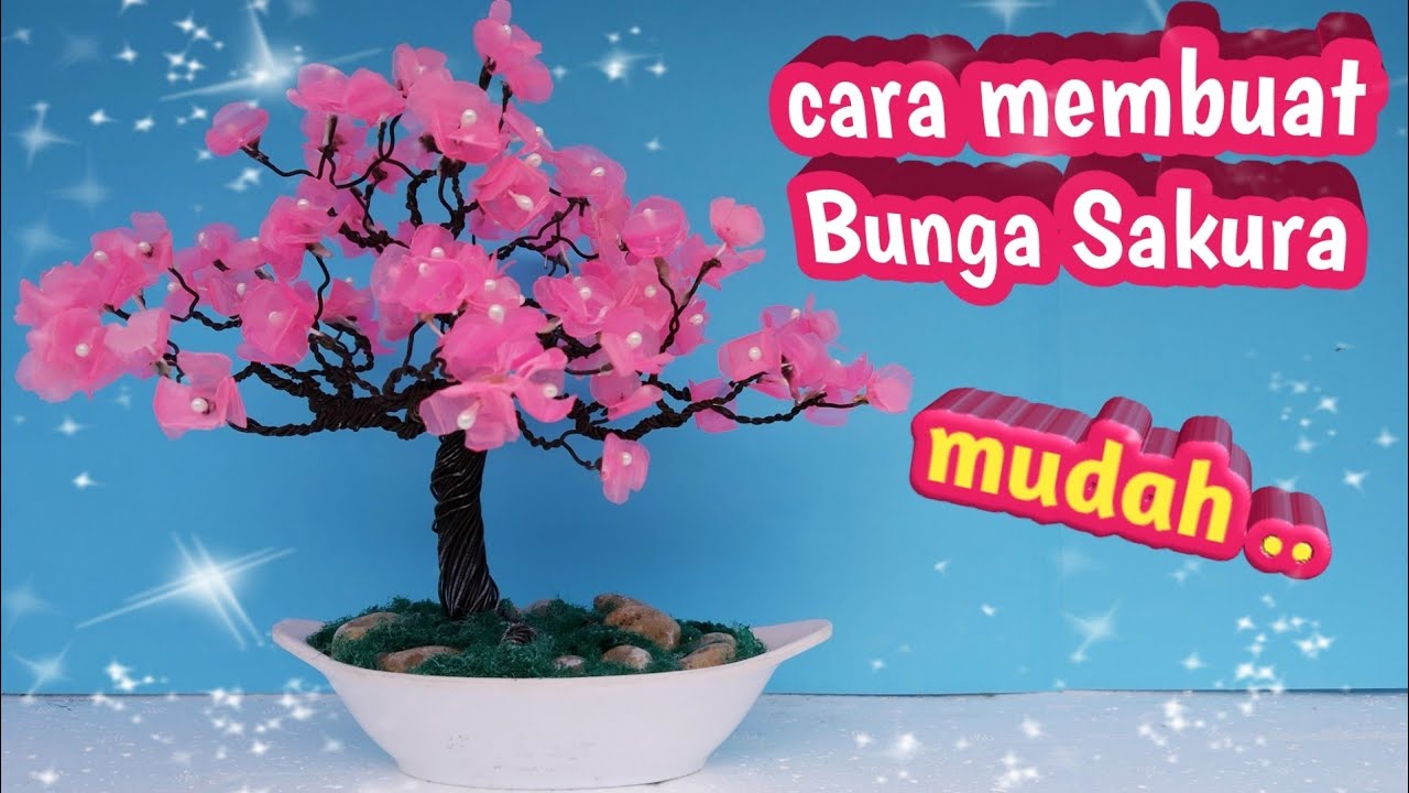  cara membuat bunga sakura dari sedotan  YouTube