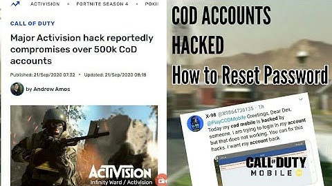 500K Call Of Duty Accounts Got Hacked Reset your Password