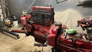 Farmall 300 Restoration - Removing Manifold, Carburetor, and Thermostat Housing