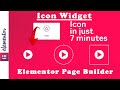 How to add Icon widget in Elementor