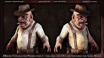 ZBrush 4 Character Production 3 - Creating the UVs and Texturing the Game Model