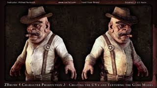 ZBrush 4 Character Production 3 - Creating the UVs and Texturing the Game Model