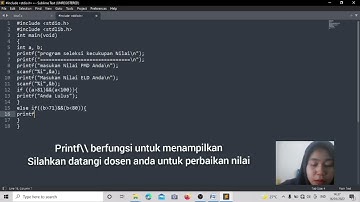 7.Program seleksi kondisi 2 pada bahasa C