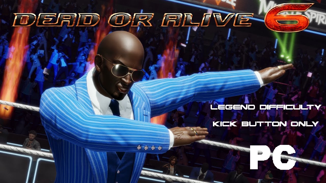 Dead or Alive 6 kick button only playthrough (PC, Legend difficulty 1CC)