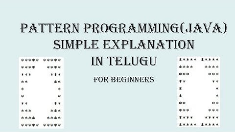 JAVA PROGRAMMING - Rectangle inside Hollow Rhombus Patterns in Java - Explained in Telugu