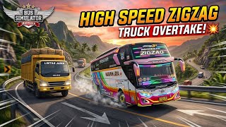 Impossible Bus Overtake Challenge 🔥 High Speed Zigzag Skill | Bussid screenshot 3