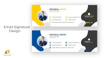 How To Create Email Signature | Illustrator Tutorial | Email Signature design template