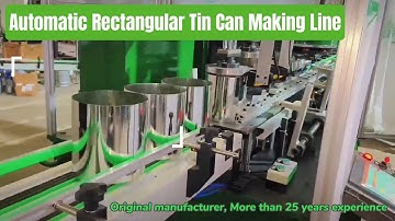 Automatic Rectangular Metal Tin Can Machine # Testing video in factory