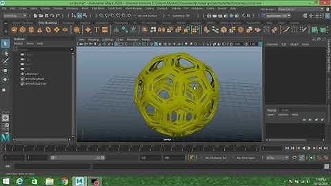 Maya round holes modeling quick technic using Platonic Solid