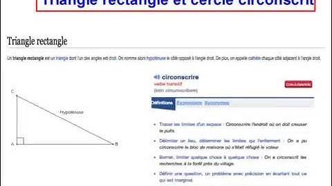 Triangle rectangle et cercle circonscrit- Caps 1: Introduction