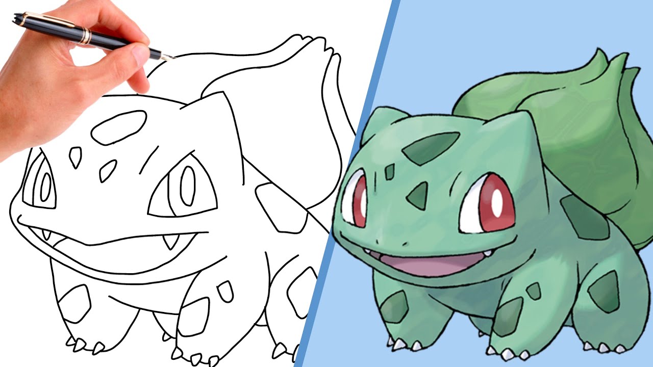 COMO DIBUJAR A BULBASAUR - POKEMON GO / how to draw bulbasaur - pokemon go  