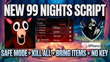 [✨] New 99 Nights In The Forest SCRIPT (Roblox) * NO KEY* [ Bring Items, Auto Win, Kill All,  ]