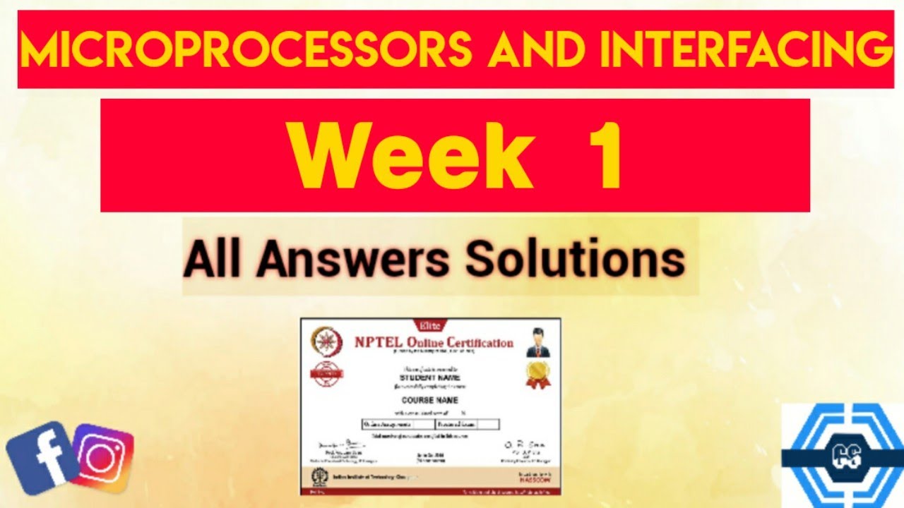 microprocessor and interfacing nptel assignment answers