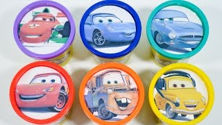 Disney Cars 2 Play Doh Cans Tubs Lightning Mcqueen Mater Finn Mcmissile Learn Colors Surprise Toys