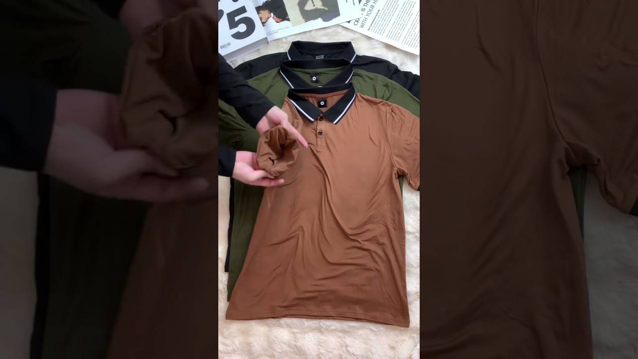 Men's Striped Polo Shirt - Soft Casual Summer Top for Daily Wear 