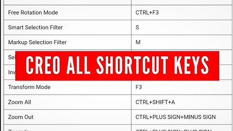 creo shortcut keys | creo keyboard shortcut keys for commands | creo shortcut keys list