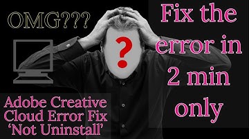 Adobe Creative Cloud Error Fix 