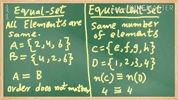 Difference between Equal and Equivalent sets