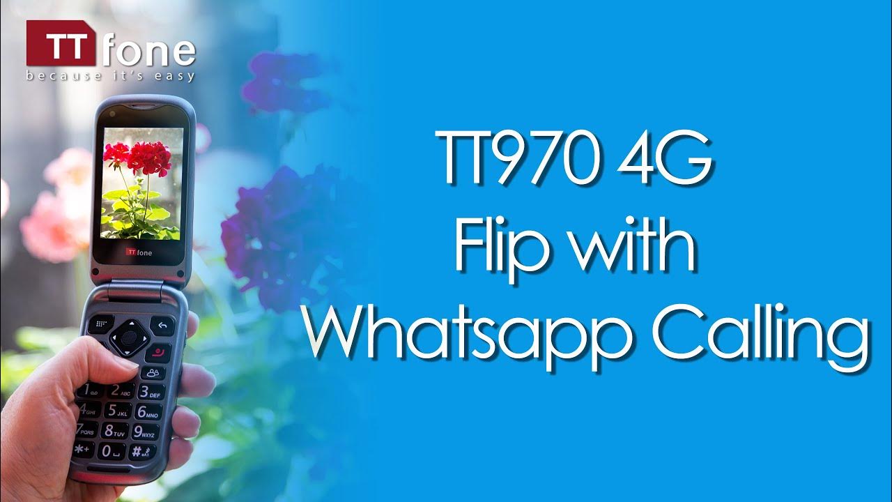 TTfone TT970 Whatsapp 4G Touchscreen Senior Big Button Flip Mobile